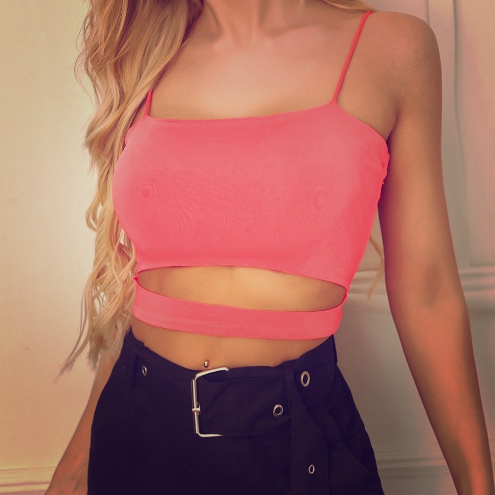 Cut out waist cami top